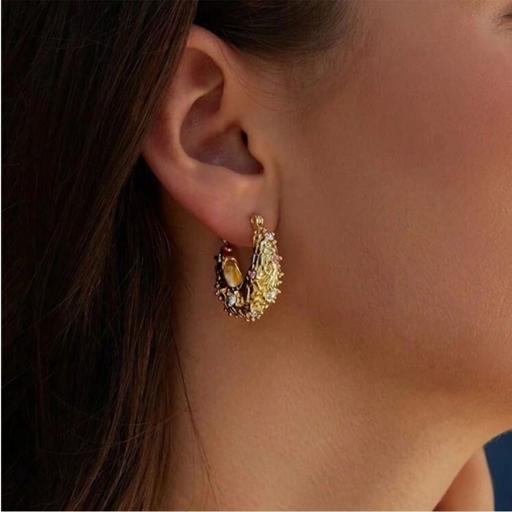 Elegant Gold hoop Earring N1083